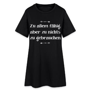 Drôle de dicton - Robe T-shirt Femme - noir - Devant