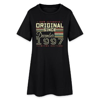 Anniversaire 28 ans | Originale Décembre 1997 - Robe T-shirt Femme - noir - Devant