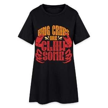 Pince de crabe royal d’Alaska Quelques crabes royaux - Robe T-shirt Femme - noir - Devant