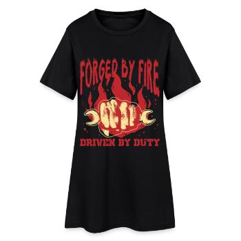 Mécanicien militaire Oublier par le feu poussé par le devoir - Robe T-shirt Femme - noir - Devant