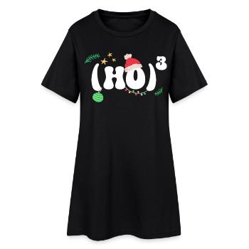 (HO)3 - Hohoho - Christmas Math - Women’s T-Shirt Dress - black - Front