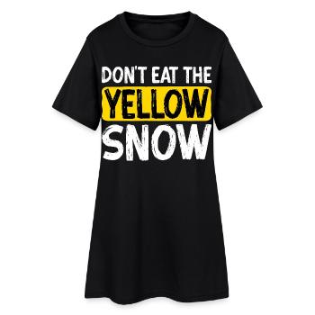 Ne mangez pas la neige jaune - Robe T-shirt Femme - noir - Devant