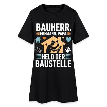 Constructeur pour ma famille – Style Heart & Hammer - Robe T-shirt Femme - noir - Devant