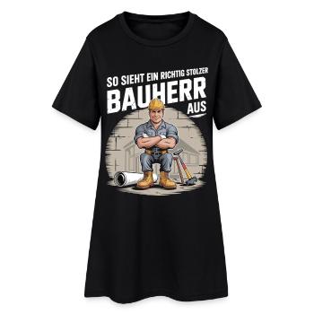Fier constructeur avec casque et outils - Robe T-shirt Femme - noir - Devant