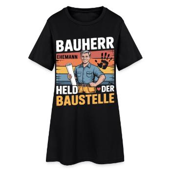 Constructeur pour ma famille – Style Heart & Hammer - Robe T-shirt Femme - noir - Devant