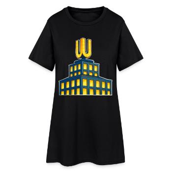 Dortmund U - Frauen T-Shirt-Kleid - Schwarz - Vorne