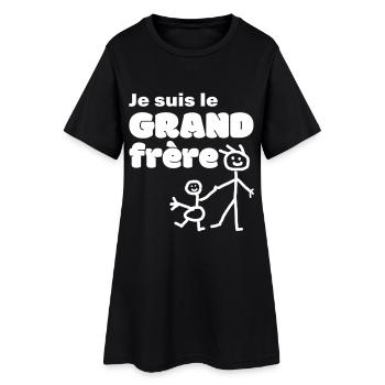 Je suis le Grand Frère Humour et Fierté Familiale - Robe T-shirt Femme - noir - Devant