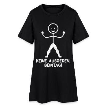 Figurine allumette PAS D’EXCUSES JOURNÉE DES JAMBES ! Drôle - Robe T-shirt Femme - noir - Devant