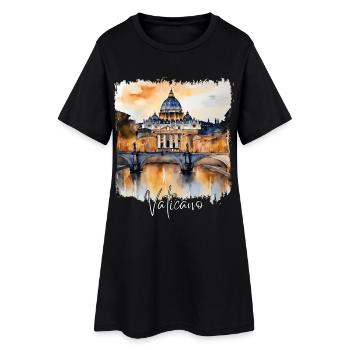 Aquarelle du Vatican - Robe T-shirt Femme - noir - Devant