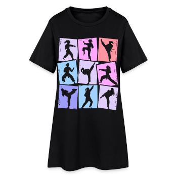 Taekwondo Karaté Arts Martiaux Femmes Enfants Filles - Robe T-shirt Femme - noir - Devant