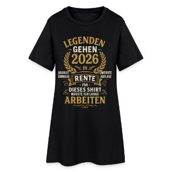 Les légendes prendront leur retraite en 2026 De longs travaux - Robe T-shirt Femme - noir - Devant