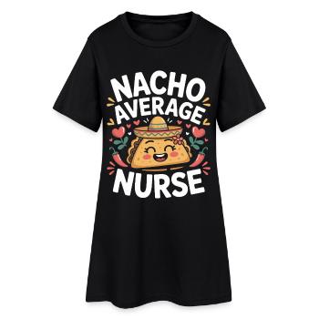 Nacho Average Nurse Humour Design - Robe T-shirt Femme - noir - Devant