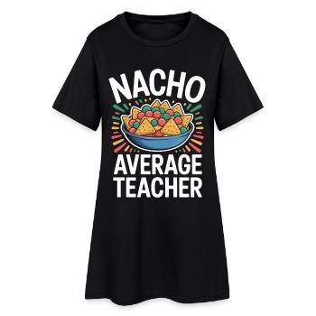 Nacho Enseignant Moyen Drôle Design - Robe T-shirt Femme - noir - Devant