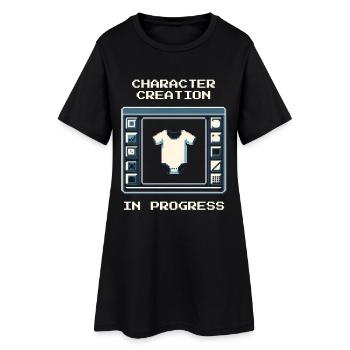 Création de personnage | Gamer Parents Humour - Robe T-shirt Femme - noir - Devant