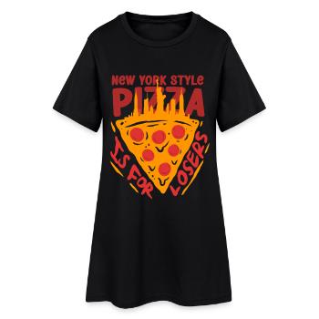Plat profond Pizza Chicargo - Robe T-shirt Femme - noir - Devant