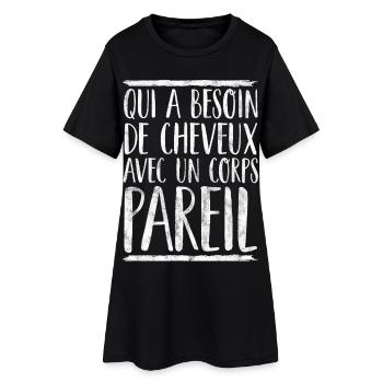 Funny Bald Man Humor Gift - Women’s T-Shirt Dress - black - Front
