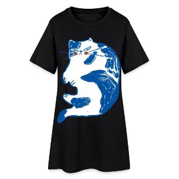 CRANKY - Robe T-shirt Femme - noir - Devant