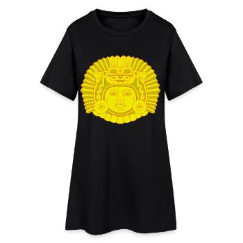 Roi dragon aztèque - Robe T-shirt Femme - noir - Devant