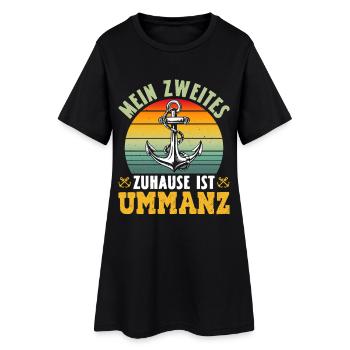 Baltic Sea MY SECOND HOME IS UMMANZ - Women’s T-Shirt Dress - black - Front