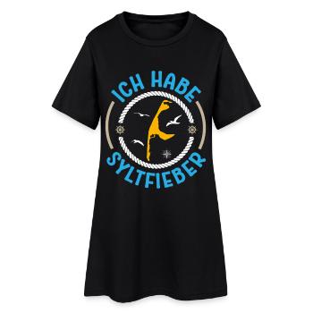Vacances à la mer du Nord HAVE SYLT FEVER Drôle - Robe T-shirt Femme - noir - Devant