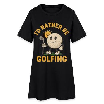 Je préfère jouer au golf Jouer au golf - Robe T-shirt Femme - noir - Devant