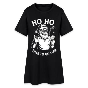 Ho Ho Il est temps de passer à la vitesse de l’eau du Père Noël au golf - Robe T-shirt Femme - noir - Devant