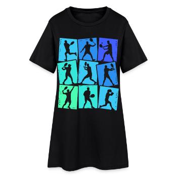 Tennis Joueurs de tennis Hommes Enfants Garçons - Robe T-shirt Femme - noir - Devant