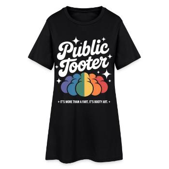 Oeuvre de caca coloré - Robe T-shirt Femme - noir - Devant