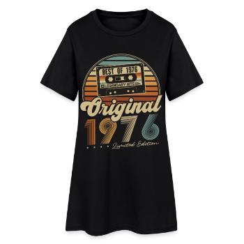 Original 1976 Jahrgang Geburtstag Geschenk Retro - Frauen T-Shirt-Kleid - Schwarz - Vorne