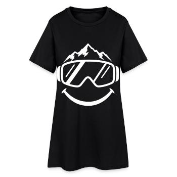 Funny Face Après Ski Party Crew Ski Neige Ski - Robe T-shirt Femme - noir - Devant