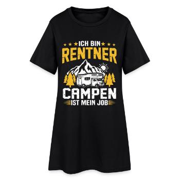 Je suis à la retraite, le camping est mon boulot de campeur - Robe T-shirt Femme - noir - Devant