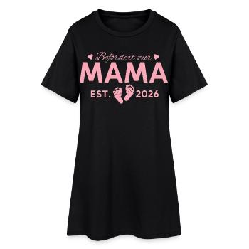 Promue au rang de maman 2026 Maternité - Robe T-shirt Femme - noir - Devant