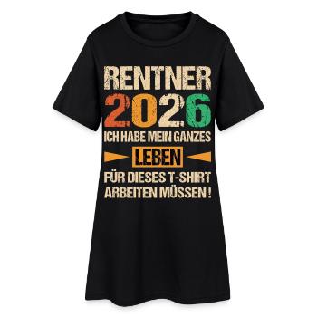 Retraités 2026 - Robe T-shirt Femme - noir - Devant