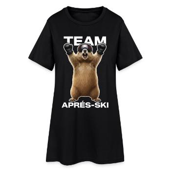 Équipe Après Ski Party Crew Ski Ski - Robe T-shirt Femme - noir - Devant