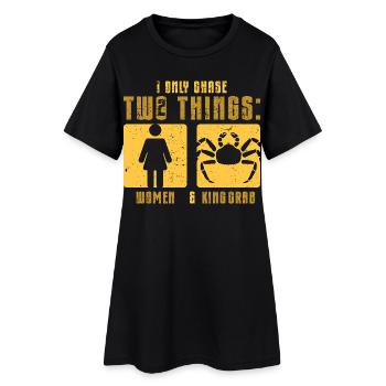 Crabe royal d’Alaska - Robe T-shirt Femme - noir - Devant