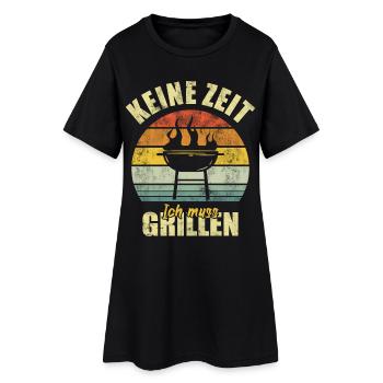 Grillades BBQ Grill Grillmeister Drôle de dicton - Robe T-shirt Femme - noir - Devant