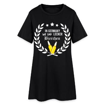 In_Germany_we_say_Lecker_Bierchen_-_geek_ - Robe T-shirt Femme - noir - Devant