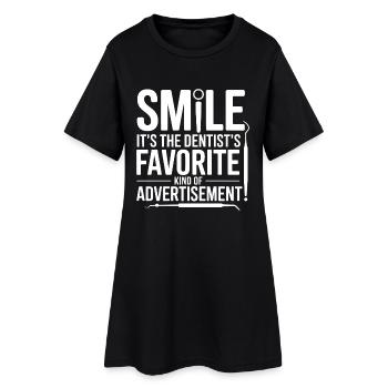 Spécialiste dentaire du sourire à engrenages - Robe T-shirt Femme - noir - Devant