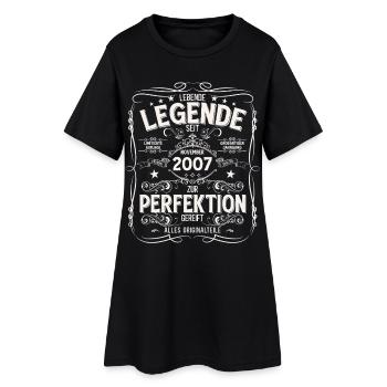 18. Geburtstag Legende November Jahrgang 2007 - Frauen T-Shirt-Kleid - Schwarz - Vorne