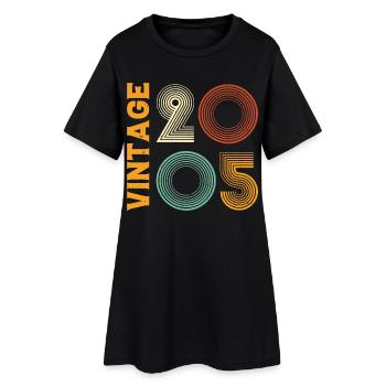 Cadeau d'anniversaire né en 2005 Légende Vintage - Robe T-shirt Femme - noir - Devant