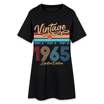 1965 Vintage Original Geburtstag Retro Geschenk - Frauen T-Shirt-Kleid - Schwarz - Vorne