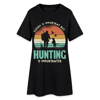 La chasse est importante - Robe T-shirt Femme - noir - Devant