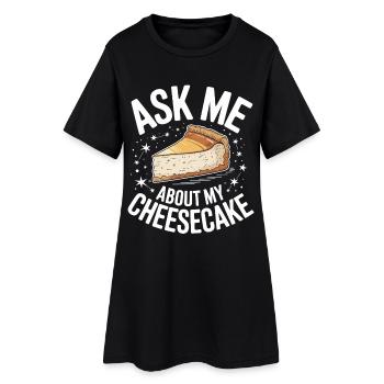 Demande-moi mon cheesecake - Robe T-shirt Femme - noir - Devant