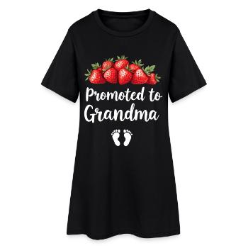 Mamie enceinte chargeant future grand-mère - Robe T-shirt Femme - noir - Devant