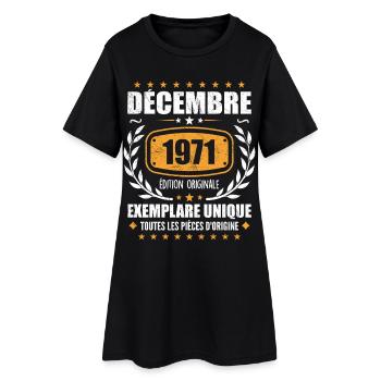 Dezember 1971 Geburtstag - geboren im Dezember 1971 - Frauen T-Shirt-Kleid - Schwarz - Vorne