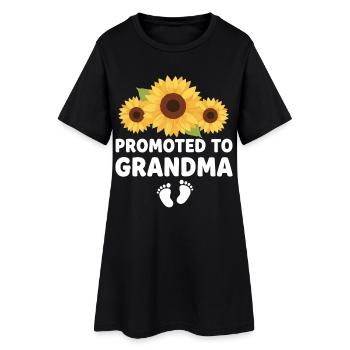 Mamie enceinte chargeant future grand-mère - Robe T-shirt Femme - noir - Devant