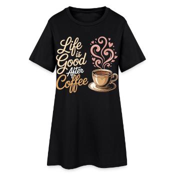 Kaffee-Liebhaber Shirt mit Spruch für Morgenmuffel - Robe T-shirt Femme - noir - Devant