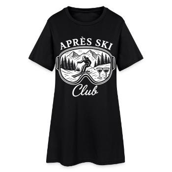 Club d’après-ski - Robe T-shirt Femme - noir - Devant