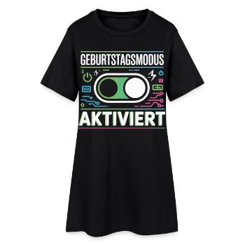 Mode anniversaire activé - Robe T-shirt Femme - noir - Devant