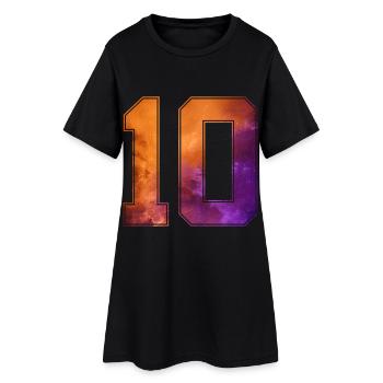 NON. 10 NUMÉRO 10 COLLÈGE 10E ANNIVERSAIRE - Robe T-shirt Femme - noir - Devant